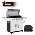Grills House SG6002RC 6-Burner Gas Grill with Sear Burner Silver