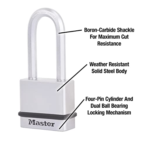 Master Lock M530Xtlh Magnum Solid Steel Keyed Alike Padlocks, 1-Pack, 2-Count,Silver #TOP2