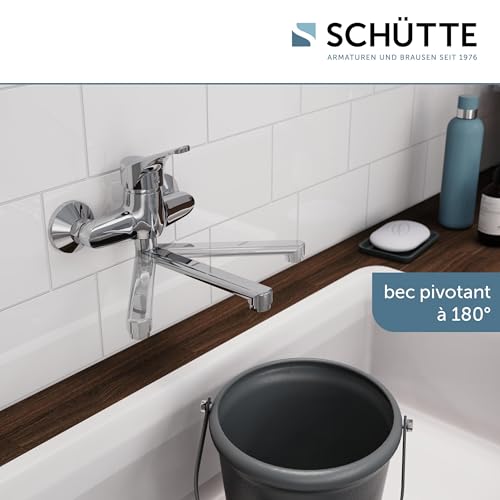 Mitigeur mural à bec orientable 360 pour un nettoyage efficace