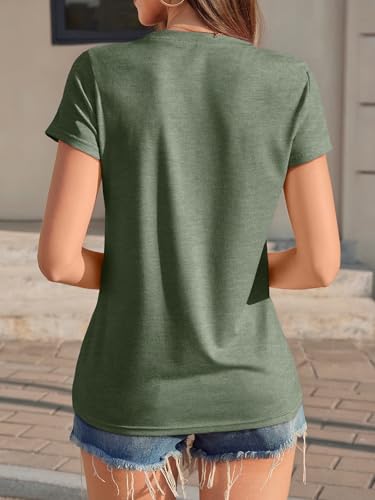 Image of UNCLECAT Womens Short Sleeve Tops Summer Basic T Shirts Casual Crewneck Tee