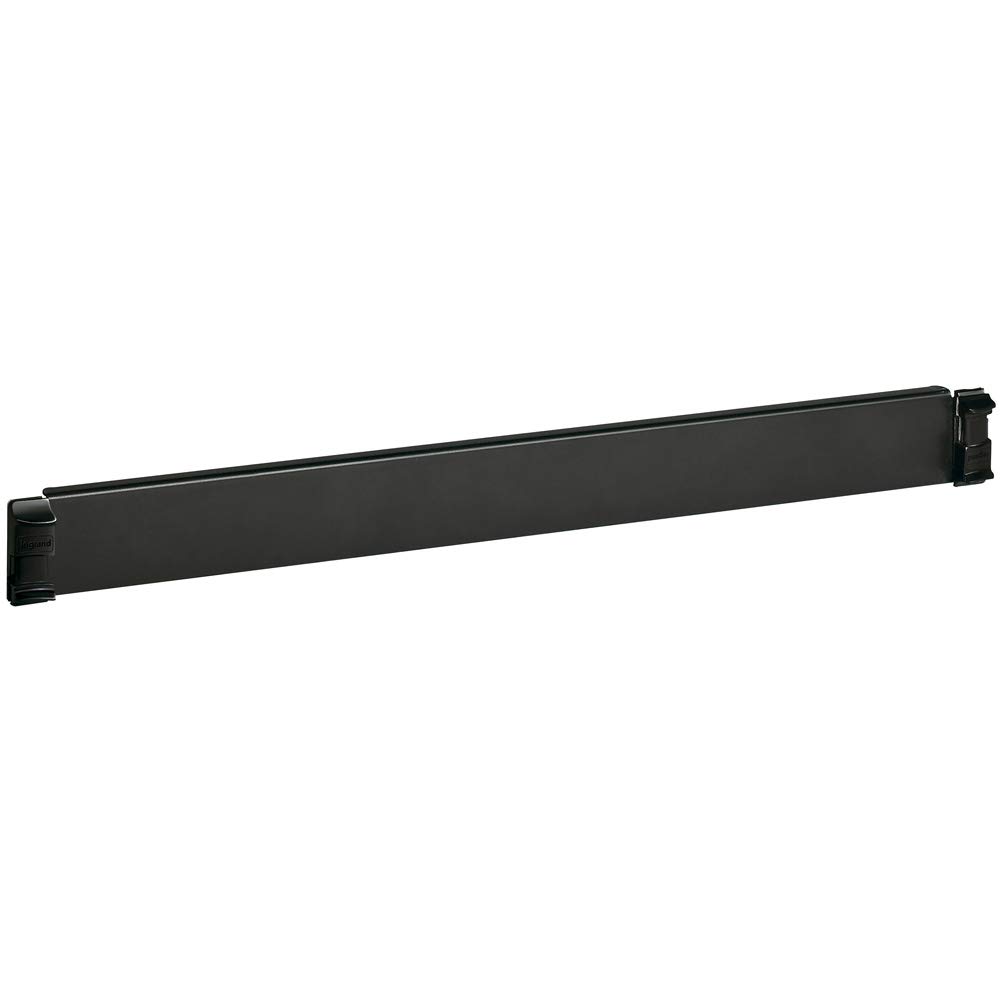 Plaque obturatrice Legrand 046538 1U 19 pouces cache rack métallique noir sans vis Soluclip
