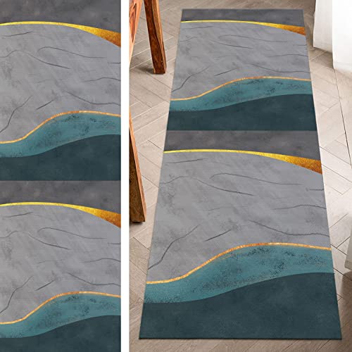 Wassly Tapis Cuisine antiderapant Tapis de Passage Couloir Lavable Long Moderne Abstrait, Tapis de Salon pour Chambres Hall Entrée Paillasson Personnalisable (Color : A, Size : 40x60cm) Cover
