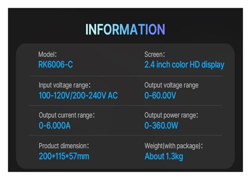 Alimentation de laboratoire RK6006-C 60V 6A transformateur CA CC