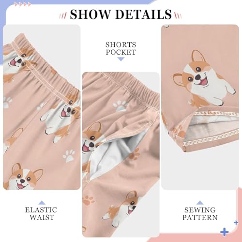 ALAZA Hipster Puppy Dog Paw Print Pajama Pants Long Sleep Pant Pajama Bottoms Elastic Waist with Pockets4