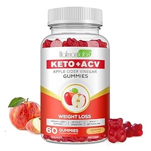 Keto Gummies Weight Loss Support with Vitamin C, B12, B6, B9 & Beetroot – 60 Vegan & Gluten-Free Gummies for Effective Detoxification – Delicious ACV Gummy for Weight Loss