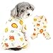 Ranphy Cute Small Dog Pajamas Cotton Padded Pet Pjs with Cartoon Print Puppy Pyjamas Autumn Winter Soft Warm Pullover Jumpsuit with D-Ring Chihuahua Yorkie Cat Apparel,Lion,L