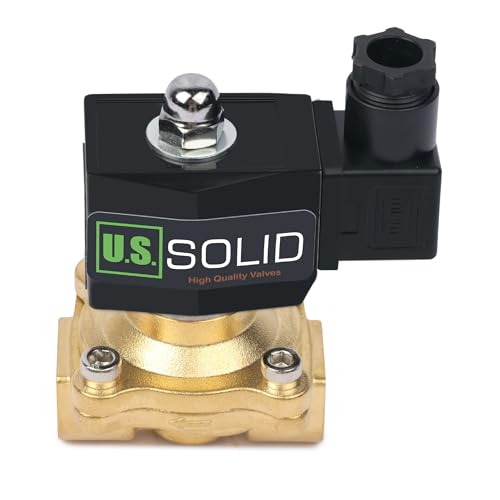 U.S. Solid JFNSV00003 1/2 Inch Brass Electric Solenoid Valve 12V Dc Normally Closed Viton Air Water Oil Fuel thumb #1