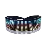Gafas LED personalizables: este cristal LED puede personalizar las imágenes, incluye 22 tipos de animaciones y 20 imágenes diferentes. También soporta la edición de texto en varios idiomas, como chino, inglés, alemán, francés, ruso, coreano, holandés, portugués, español.