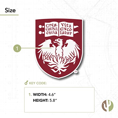 Sticker UChicago Maroons en vinyle pour ordinateur portable, le cadeau idéal - 4
