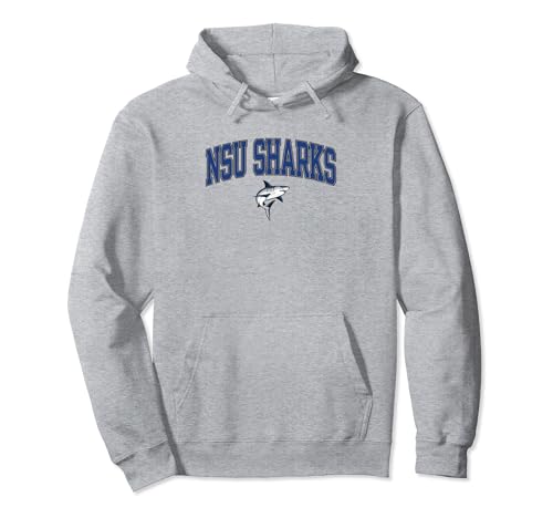 Nova Southeastern Sharks Arch Over Officially Licensed Pullover Hoodie