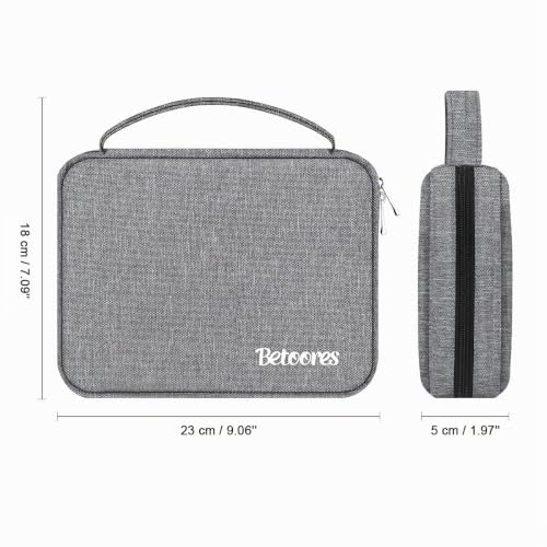 Betoores Rangement Bracelet Montre, Organisateur de Bracelet de Montre Nylon Tient 20 Bracelets de Montre Étanche Étui de Rangement pour Bracelet de Montre (40 Emplacements- Gris Foncé) – vue 4