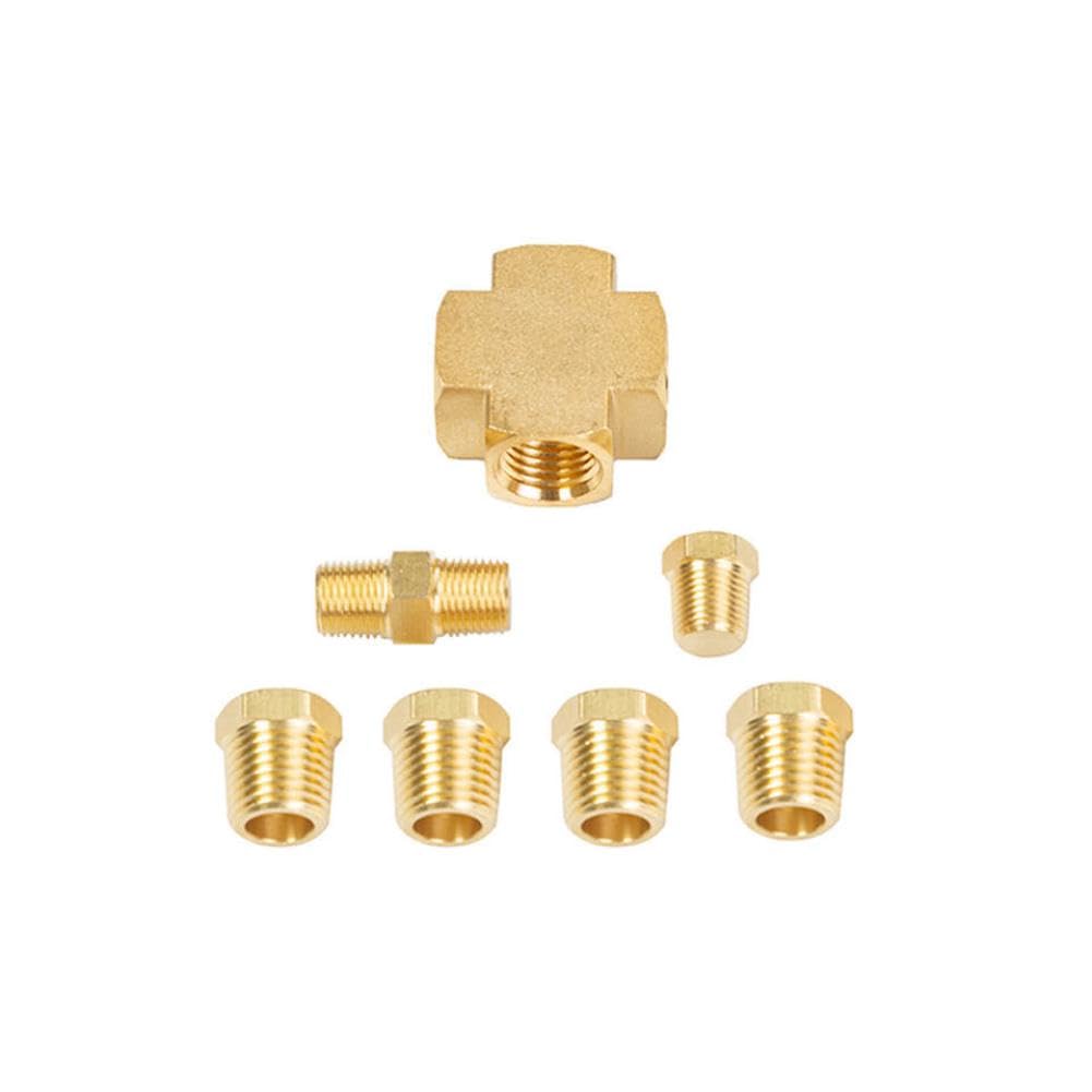 Distributore adattatore per auto per sensore pressione olio e temperatura olio 1/8 pollici-27 NPT 1/4 pollici-18 NPT