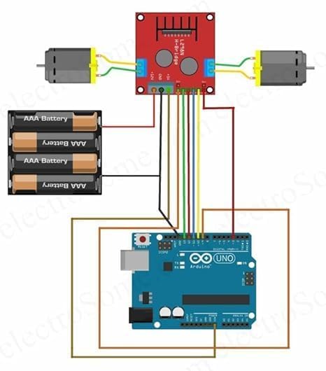 Image of L298N 2A Based Motor Driver Controller Board Module For DC & Stepper Motors-LED Indicator
