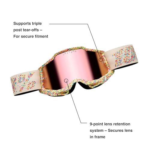 100% ACCURI Donut Le - Motocross & Mountain Bike Goggles - Adult Moto Goggles for Unmatched Clarity - Motocross Eyewear with Durable & Unique Design - (Pack of 2) - Thumbnail 2