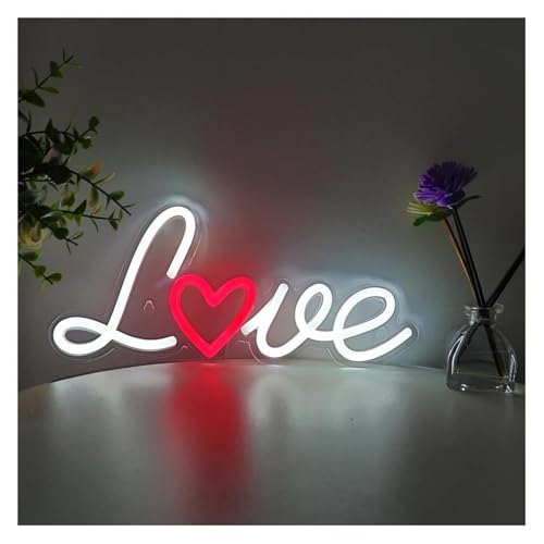 Néon LED Love variable pour chambre et salon - Enseigne lumineuse murale cosy 29,5 cm