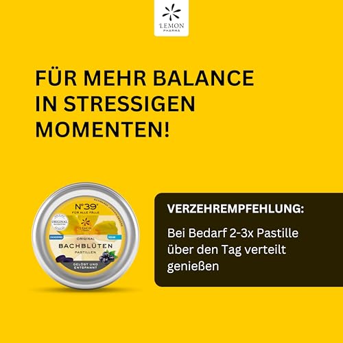 Original Bachblüten Nr. 39 Pastillen Schwarze Johannisbeere von Lemon Pharma, Vegan und Zuckerfrei