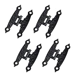 Photo Gallery geesatis cerniere per porte in metallo con cerniera a h, 4 pezzi, con viti di montaggio, colore: nero Photo Gallery geesatis cerniere per porte in metallo con cerniera a h, 4 pezzi, con viti di montaggio, colore: nero