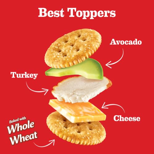 Image of RITZ Whole Wheat Crackers, Snacks for Kids and Adults, Family Size, 6 Boxes