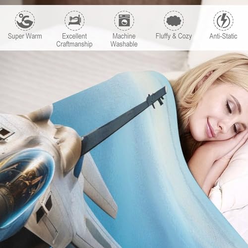 Couverture en flannel lavable en machine - Plaid chaud 130x150 cm pour lit et divan - 4
