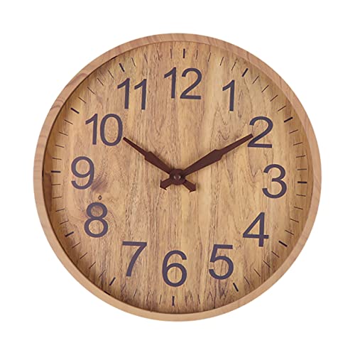 Horloge murale bois imitation au design épuré et mécanisme sans bruit - 2