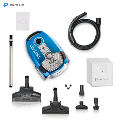 Prolux Tritan Bagged Canister Vacuum With Hepa Filtration And Complete Home Care Tool Kit #TOP2
