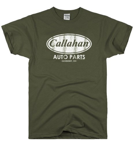DIRTYRAGZ Men's Callahan Auto Parts Part T Shirt S Military Green