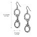 Handcuff Dangle Earrings Silver Finish Pewter On Fish Hook Earring Wires