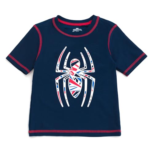Image of Marvel Boys' Swimwear 2-Piece Rashguard and Swim Trunks Set Toddler to Big Kid