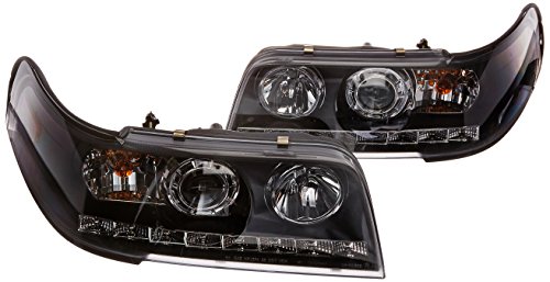 Spec-D Tuning 2LHP-VIC98JM-TM Ford Crown Victoria Crystal Black LED DRL Projector Headlights Pair