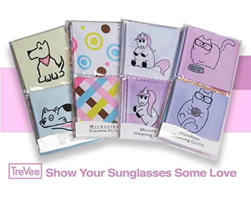 Trevee Microfiber Cleaning Cloth - Microfiber Cloth Fabric Wipe For Cleaner Lens, Eyeglasses, Phone Screen - Cute Dog Design 10-Pack, 6X6 #TOP6
