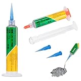 35g BGA Syringe Tin Solder Paste Leaded Sn42Bi58 Melting Point 138 ℃, for Electronics PCB Ic Cellphone CPU Led Bga Repairing (Sn42Bi58(Lead-Free)-138℃ 35g)