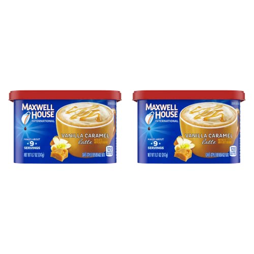 Maxwell House International Latte Vanilla Caramel Flavored Instant Coffee 8.7