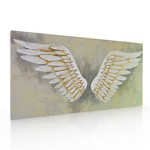 La Mejor review de Cuadros angeles favoritos de las personas. 33 Cuadro Decorativo sublimado en Tela Alas De Angel Blancas