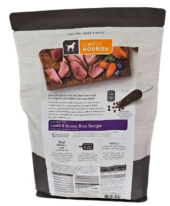 SIMPLY NOURISH Small Breed Adult Lamb and Brown Rice Dry Dog Food, 5 Pound Bag