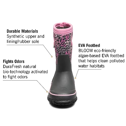 Image of BOGS Grasp Kids Waterproof Rain Boots, Insulated Winter Snow Boots | Winter Boots, for Rain, Snow & Mud with Easy Pull-On Handles for Toddlers, Boys & Girls, All-Weather Protection