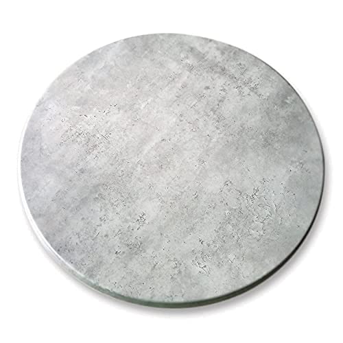 ActiveAnnie Large 30  inch Cement Like Grey Faux Marble Swivel Lazy Susan Rotating Turntable Dining Tabletop-Round Serving Wine, Cheese, & Meal Tray-Great for Board Games, Wedding & Home Gift