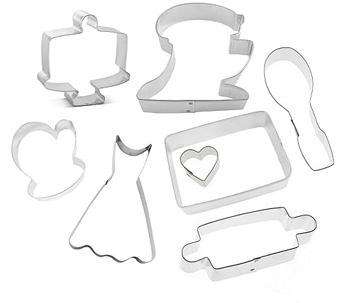 Baking Cookie Cutter 8 Piece Set From The Cookie Cutter Shop - Oven Mitt, Cake Stand, Mixer, Rolling Pin, Apron Cookie Cutters – Tin Plated Steel Cookie Cutters