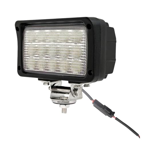 AGP.1978 Luz de trabajo LED de 45 W de 6 pulgadas, lámpara antiniebla LED ultra brillante, rectangular, 12 V, compatible con John Deere Tractor Combine, vehículos agrícolas todoterreno, tractor
