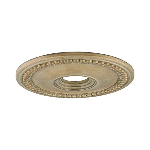 Image of Livex Lighting 82074-73 Wingate Ceiling Medallion, Hand Painted Antique Silver Leaf,1.5H x 20Dia
