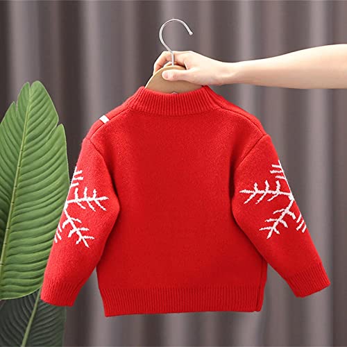 Xmas Cartoon Print Sweaters for Toddler Kids Girls Boys Crewneck Knitted Pullover Fall Winter Warm Tops3
