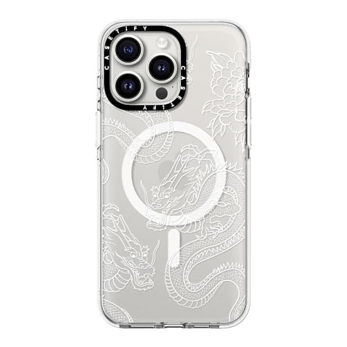 Coque iPhone 15 Pro Max CASETiFY Dragons transparente de qualité militaire MagSafe - 3
