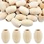 Natural Oval Wood Beads