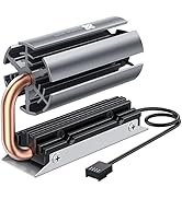 Titanium Micro NITROFLEX SSD Heatsink M.2 NVMe Cooler Heatsink for SSD 2280 Built-in 30mm PWM Coo...