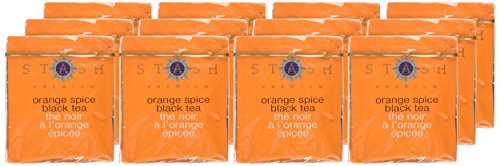 Image of Stash Tea Orange Spice Black Tea 10 Count Tea Bags in Foil (Pack of 12) (packaging may vary) Individual Black Tea Bags for Use in Teapots Mugs or Cups, Brew Hot Tea or Iced Tea