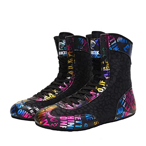 Women Men Wrestling Shoes Fashion Boxing Gym Trainers High Top Weightlifting Fitness Sneakers Comfortable Bodybuilding Shoes