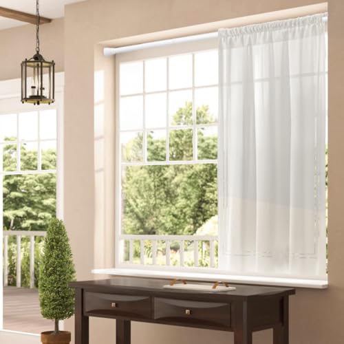 Image of MEXAU 2Pack Spring Tension Curtain Rod 29-64 inch White Small Tension Rod