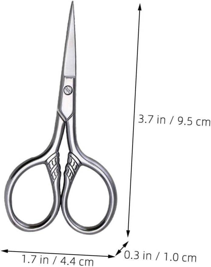 Beard Trimmer Set 2pcs Small Eyebrow Scissors Precision Stainless Steel for Grooming Shaping
