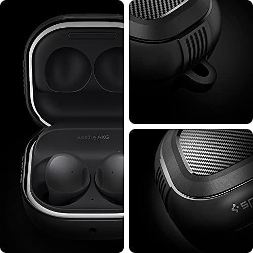 Spigen Rugged Armor Case Compatible with Galaxy Buds 2 Pro / Galaxy Buds 2 / Galaxy Buds Pro / Galaxy Buds Live - Matte Black