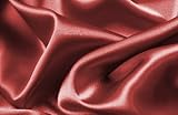 Soft Silky Satin Solid Burgundy Red 4pc Deep Pocket Sheet Set for King Bed