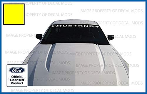 Miniatura 9 de Decal Mods Cartel para parabrisas delantero compatible con Ford Mustang (2010-2014), calcomanía gráfica V6 Pony, PMP (naranja) - CO